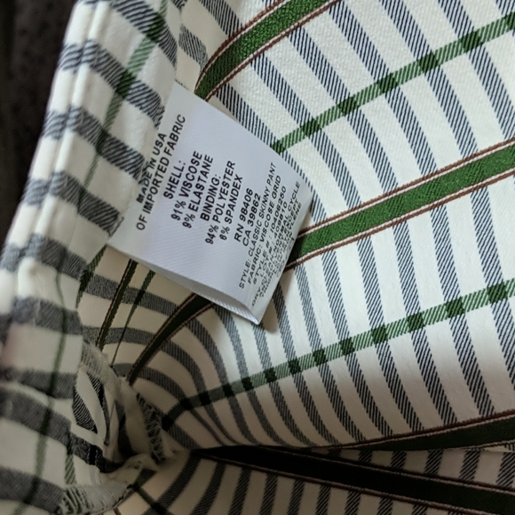 NEW Theory | Classic Skinny Pant Viscose Grid sz 2 - Picture 6 of 10